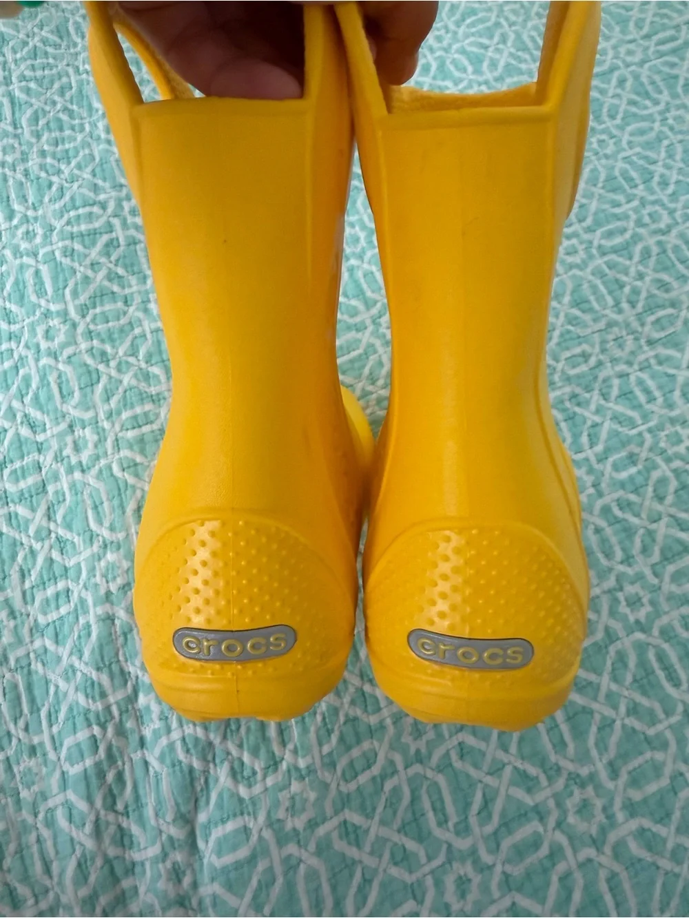 Crocs Kids' Yellow HandleRain Boots